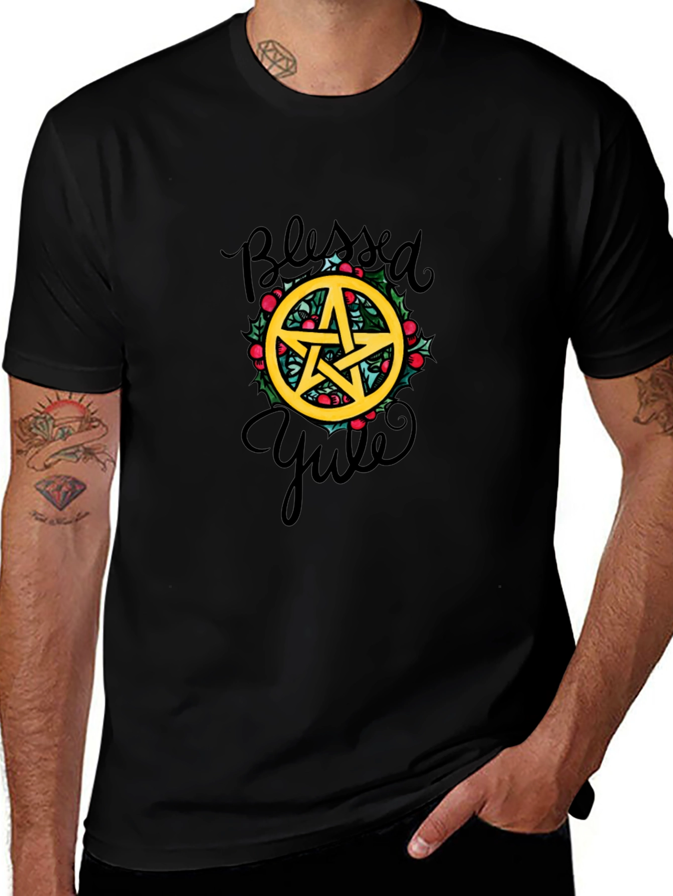 Blessed Yule Pentagram T-Shirt