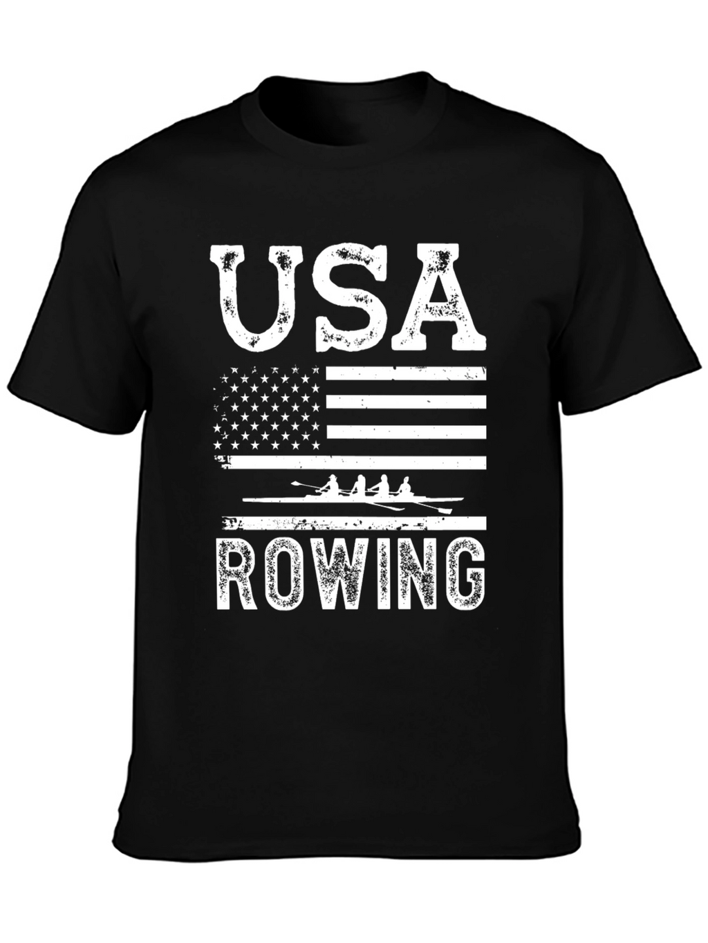 USA Rowing T-Shirt - American Flag Design