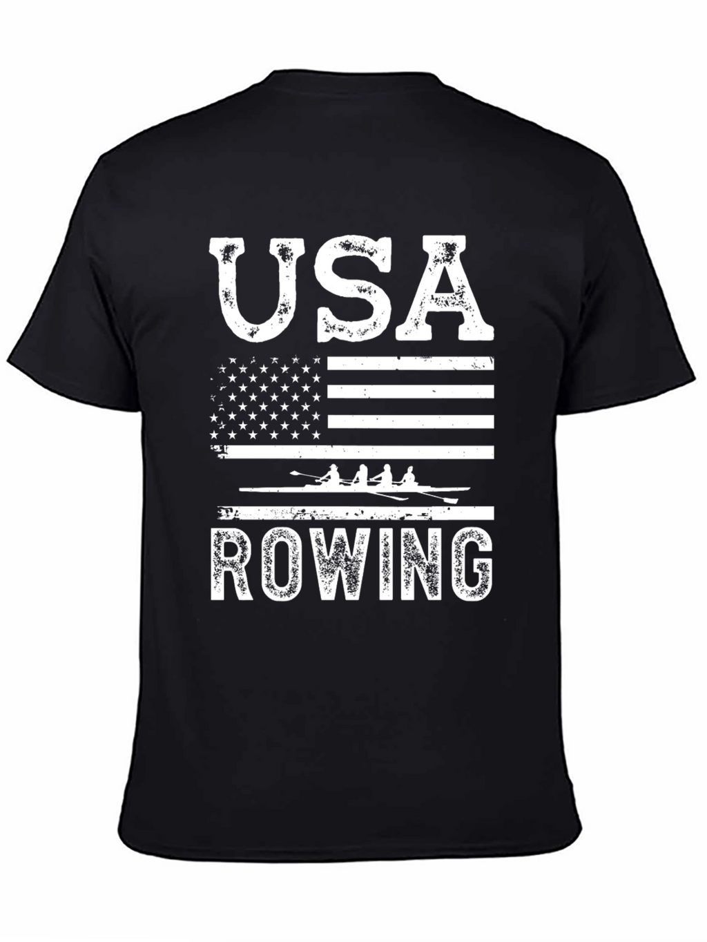 USA Rowing T-Shirt - American Flag Design