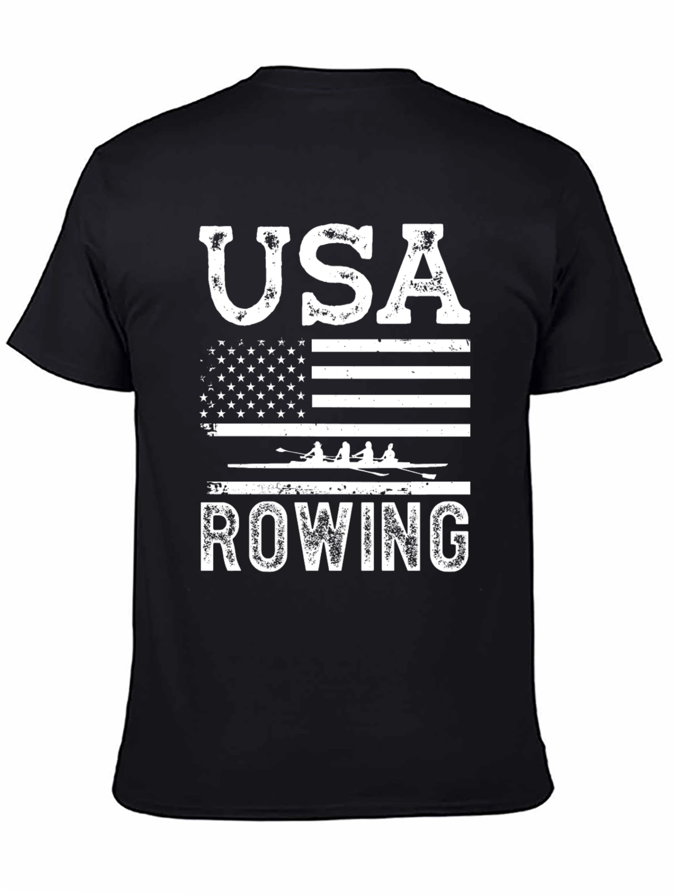 USA Rowing T-Shirt - American Flag Design