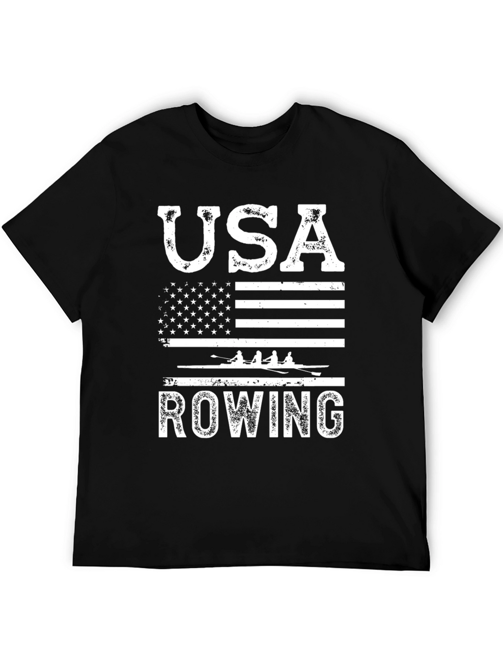 USA Rowing T-Shirt - American Flag Design