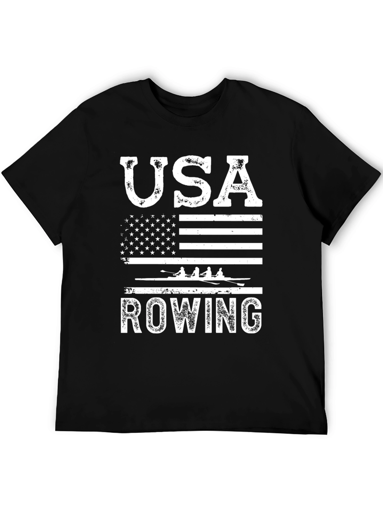 USA Rowing T-Shirt - American Flag Design