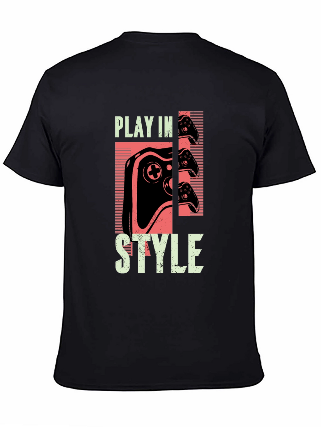 Play in Style Gaming T-Shirt - Black Graphic Tee