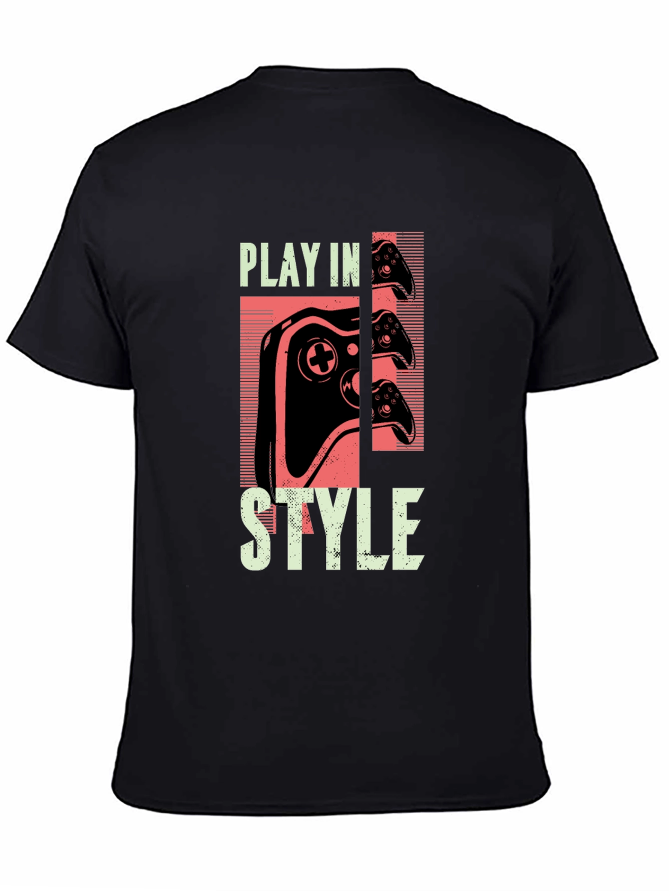 Play in Style Gaming T-Shirt - Black Graphic Tee