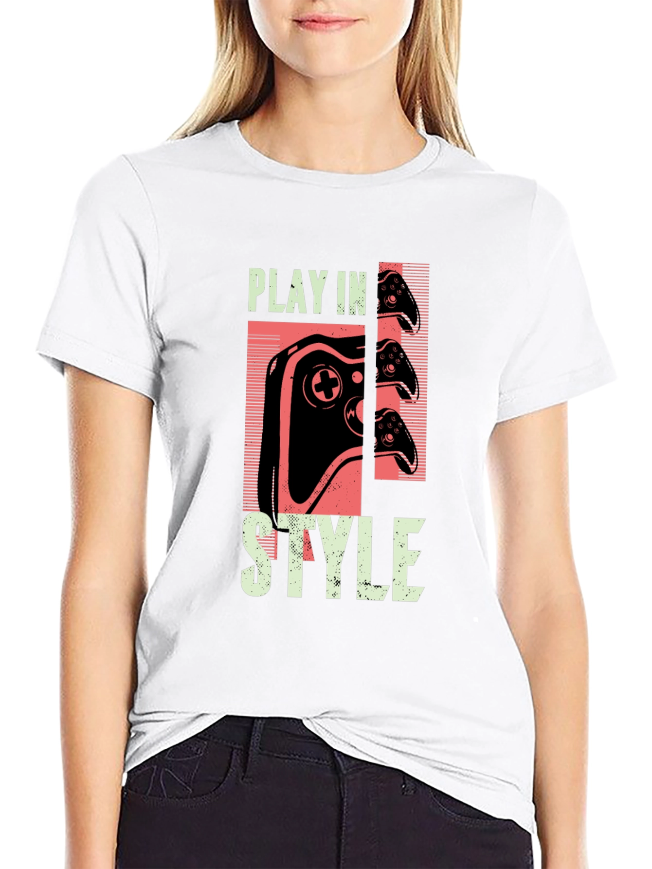 Play in Style Gaming T-Shirt - Black Graphic Tee
