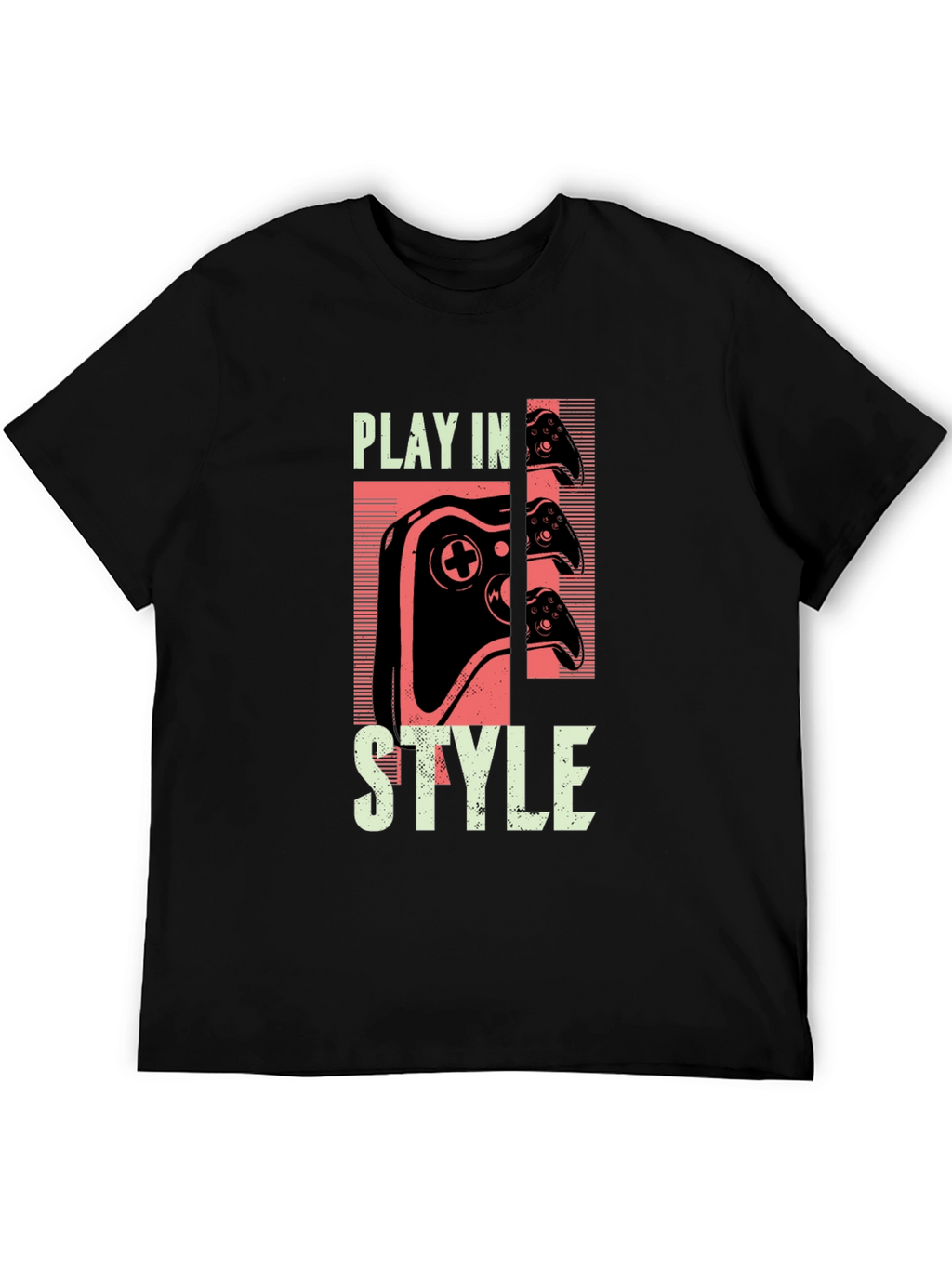 Play in Style Gaming T-Shirt - Black Graphic Tee