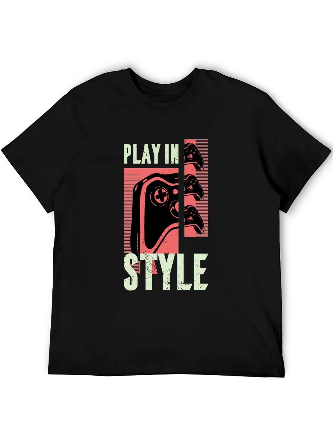 Play in Style Gaming T-Shirt - Black Graphic Tee