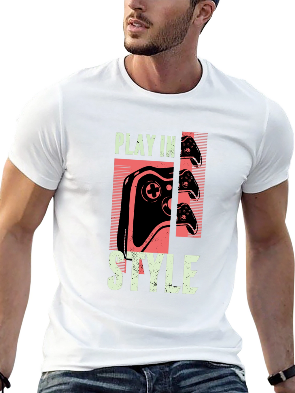 Play in Style Gaming T-Shirt - Black Graphic Tee