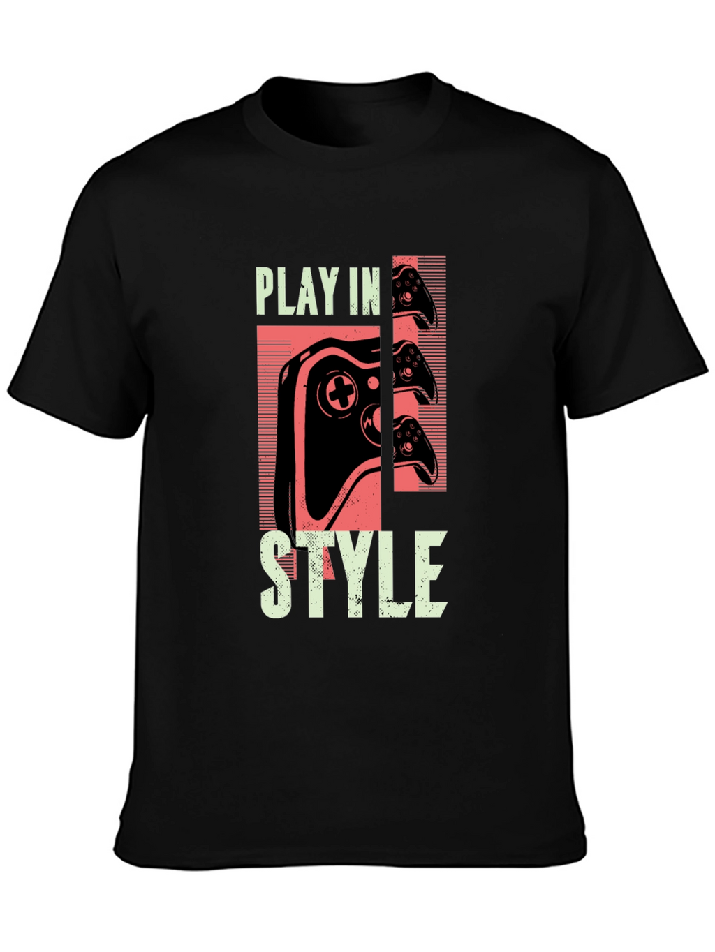 Play in Style Gaming T-Shirt - Black Graphic Tee