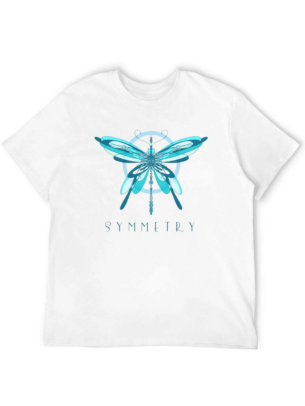Symmetry Dragonfly Graphic T-Shirt - Modern Art Tee