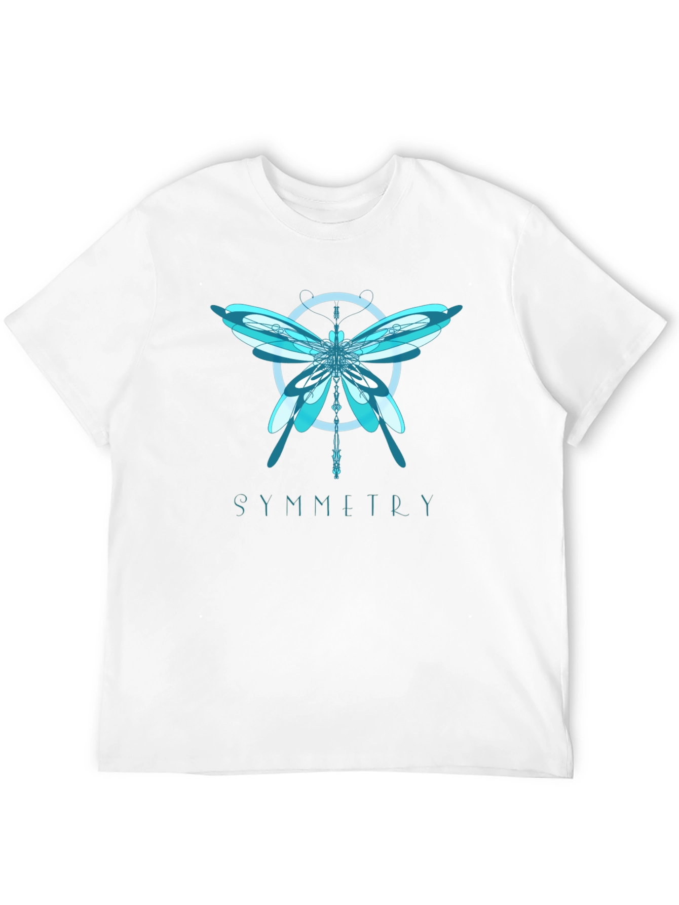 Symmetry Dragonfly Graphic T-Shirt - Modern Art Tee