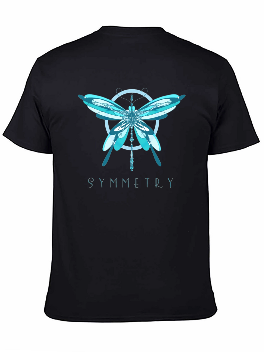 Symmetry Dragonfly Graphic T-Shirt - Modern Art Tee