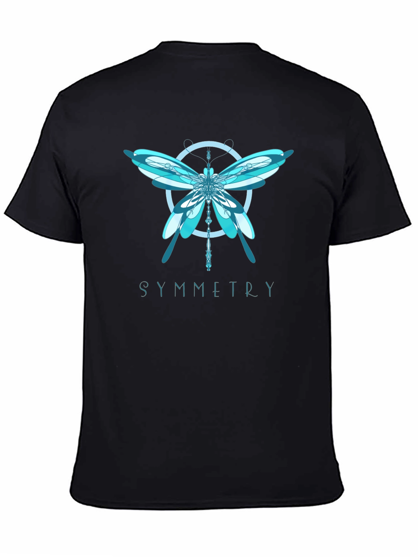 Symmetry Dragonfly Graphic T-Shirt - Modern Art Tee