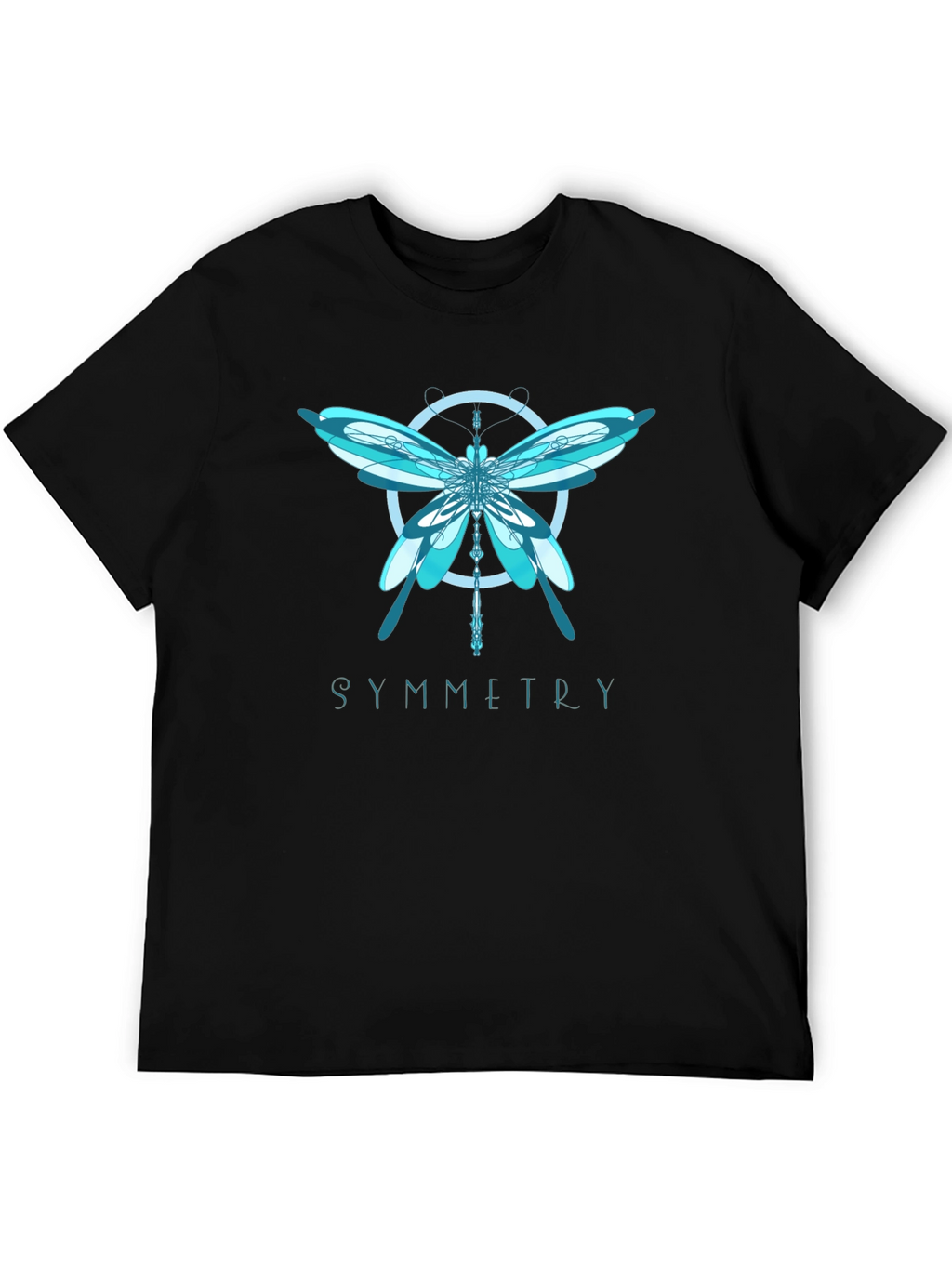 Symmetry Dragonfly Graphic T-Shirt - Modern Art Tee