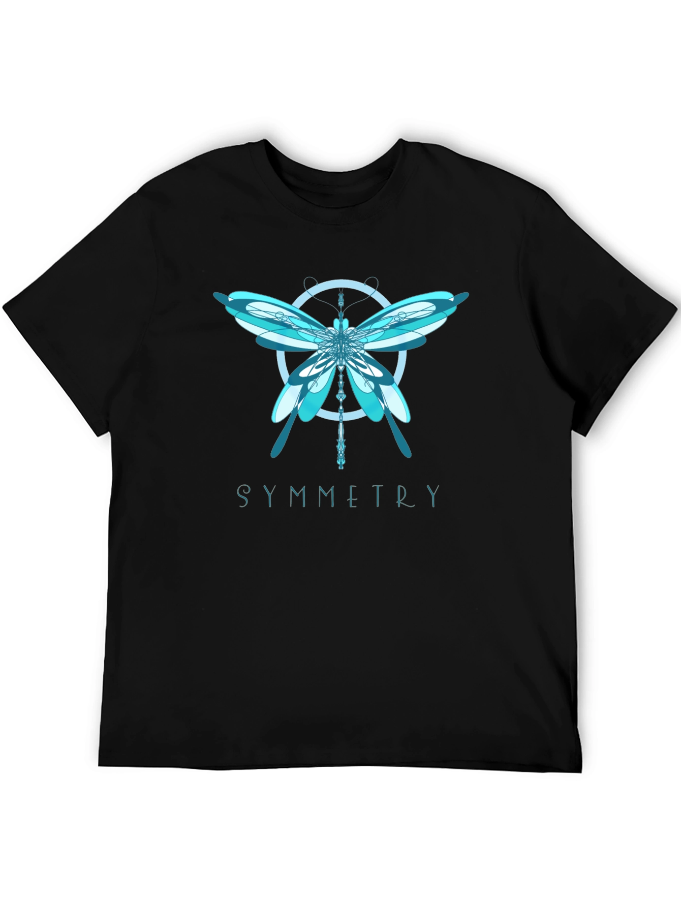 Symmetry Dragonfly Graphic T-Shirt - Modern Art Tee