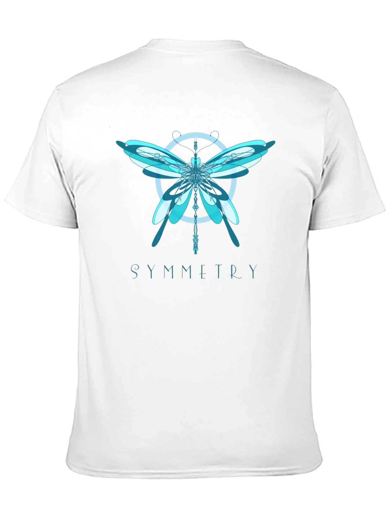 Symmetry Dragonfly Graphic T-Shirt - Modern Art Tee