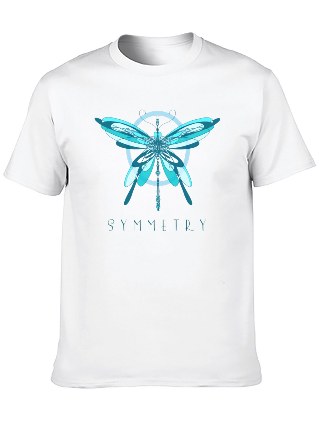Symmetry Dragonfly Graphic T-Shirt - Modern Art Tee