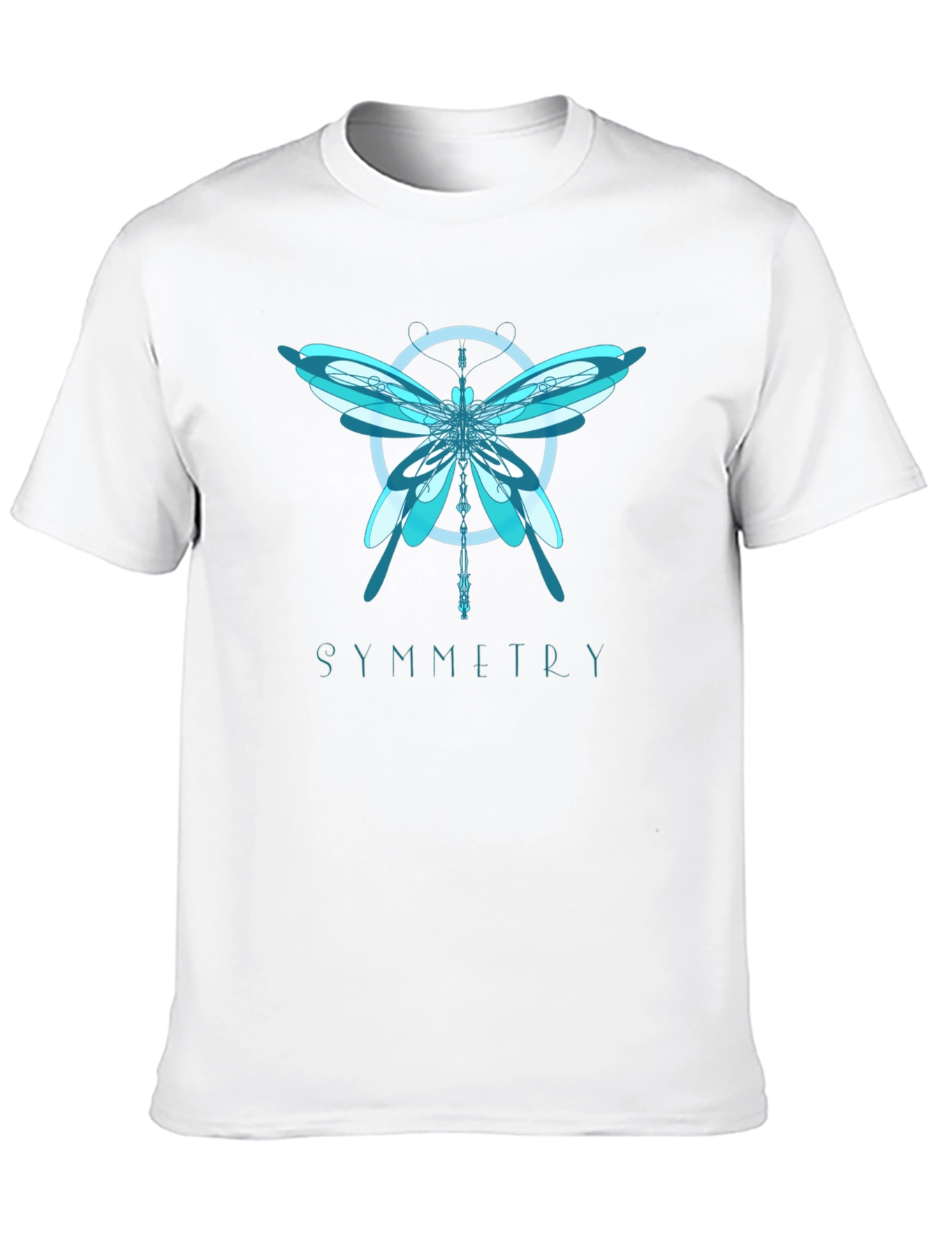 Symmetry Dragonfly Graphic T-Shirt - Modern Art Tee