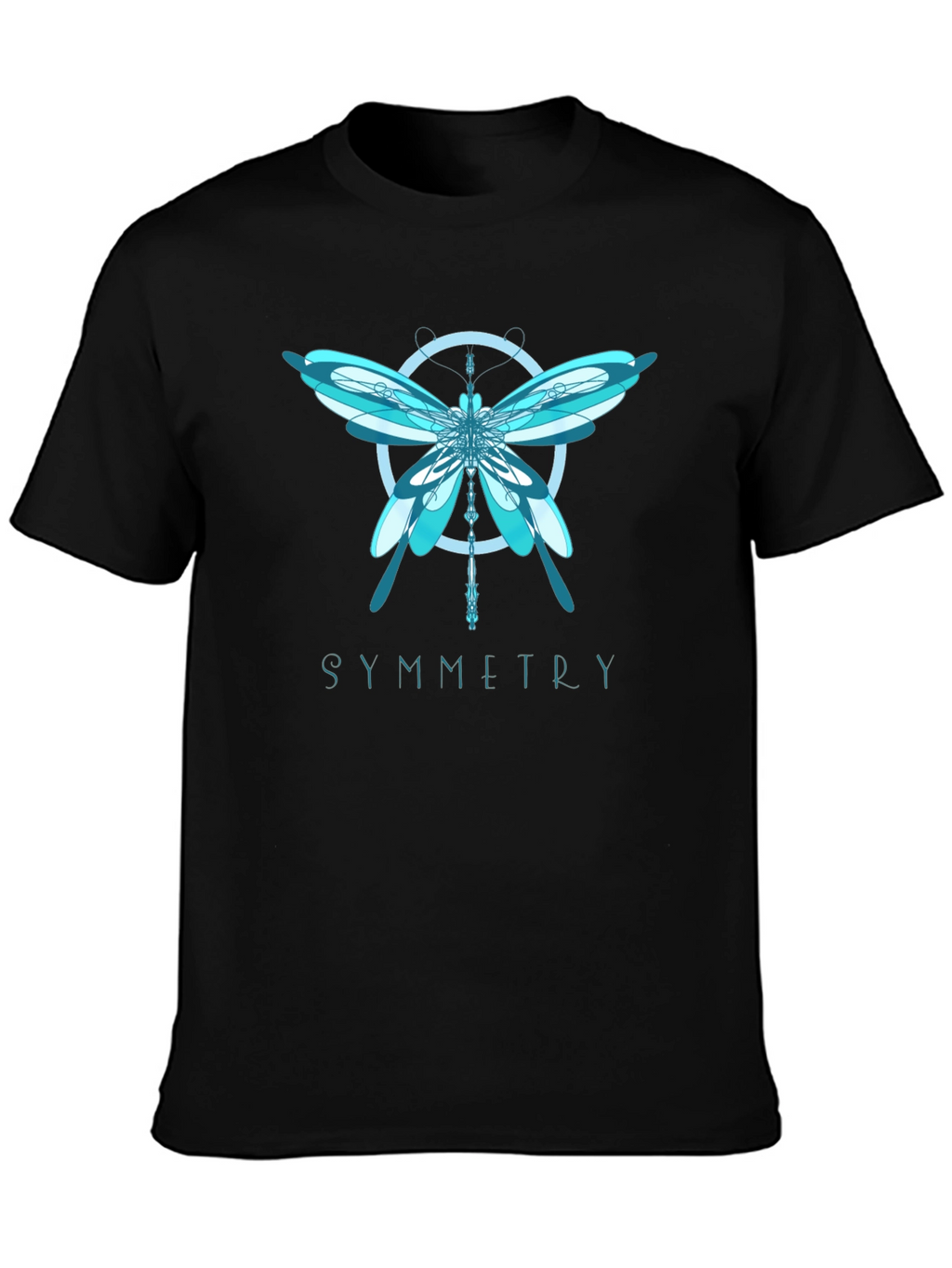 Symmetry Dragonfly Graphic T-Shirt - Modern Art Tee