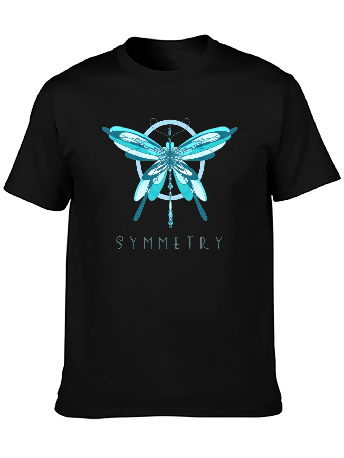 Symmetry Dragonfly Graphic T-Shirt - Modern Art Tee