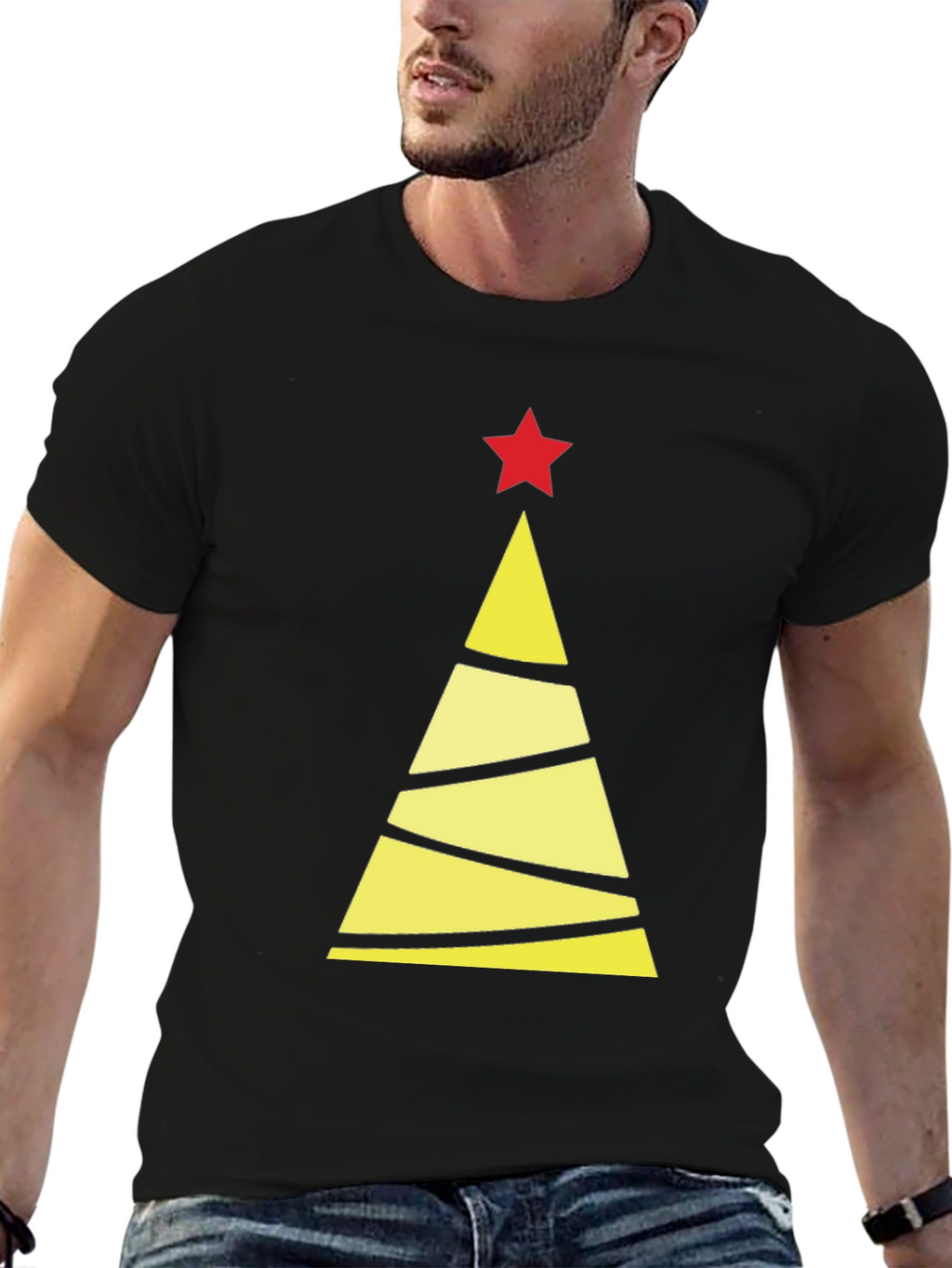 Festive Christmas Tree Graphic Tee - Holiday Style