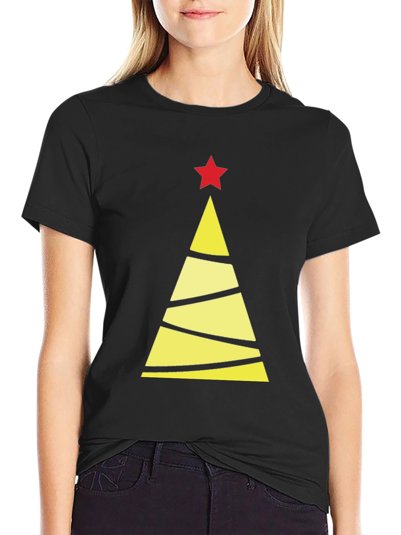 Festive Christmas Tree Graphic Tee - Holiday Style
