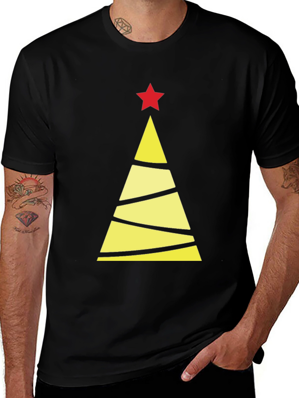 Festive Christmas Tree Graphic Tee - Holiday Style