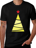Festive Christmas Tree Graphic Tee - Holiday Style