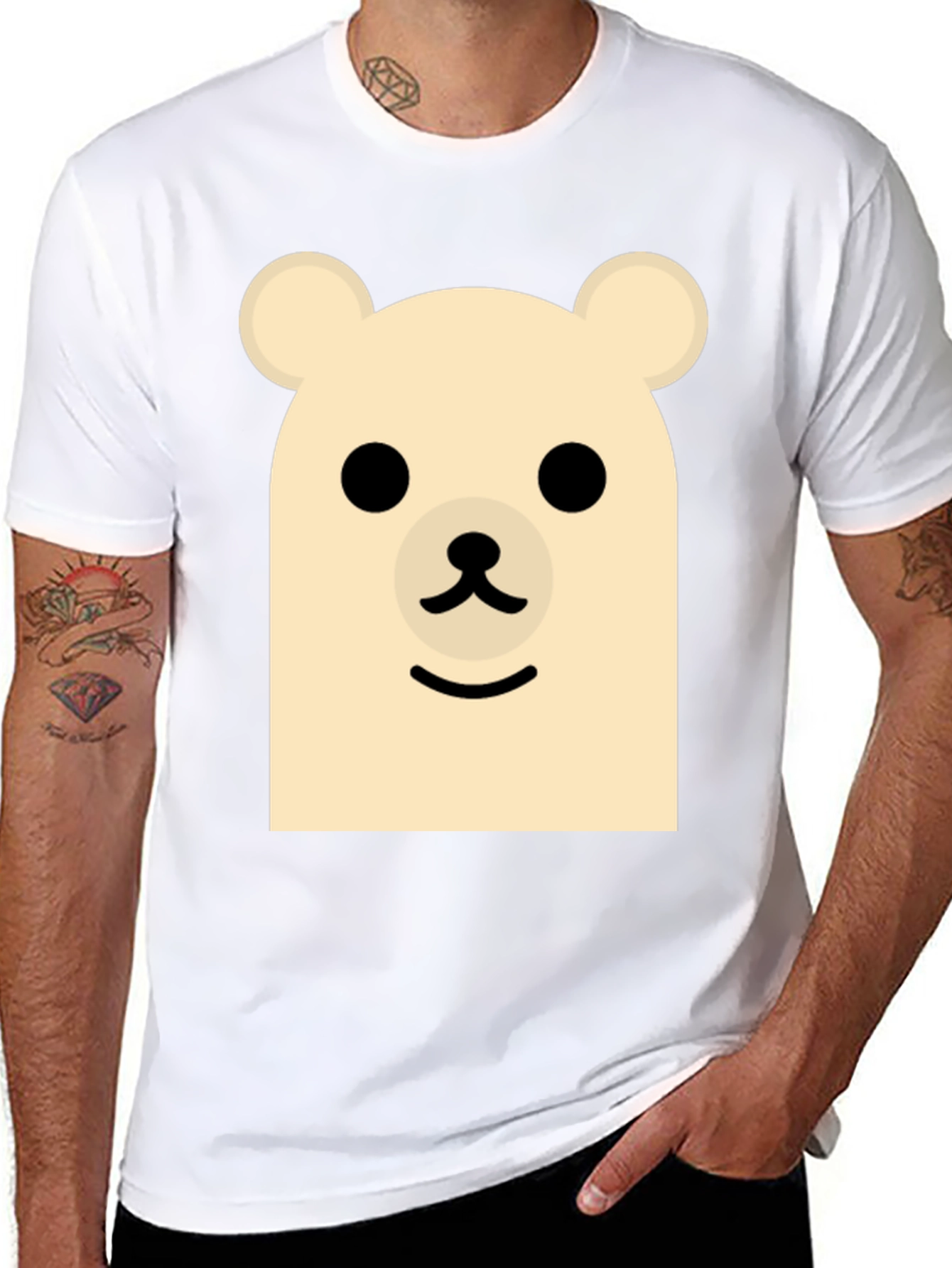 Cute Bear Graphic Tee - Casual Comfort