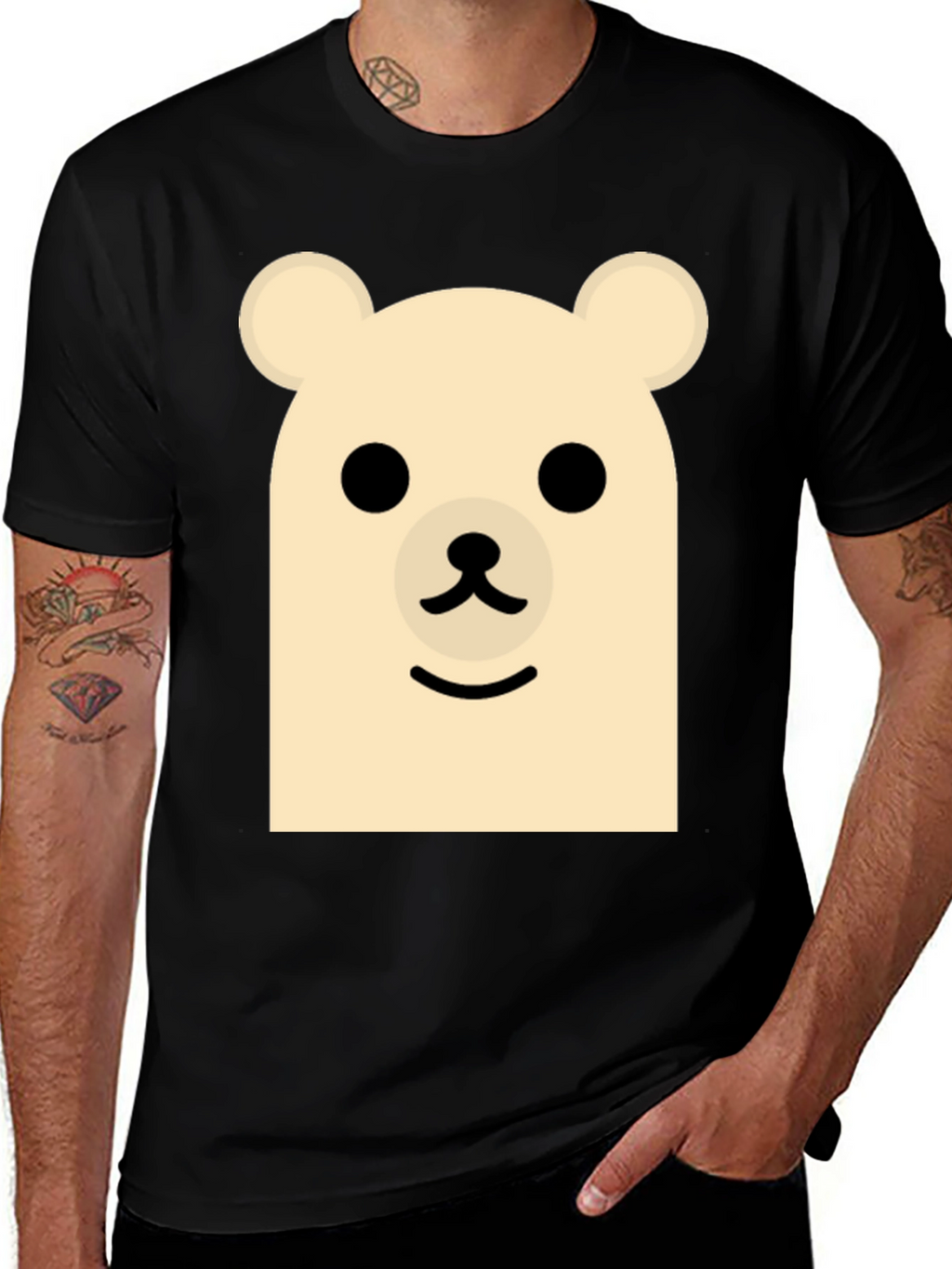 Cute Bear Graphic Tee - Casual Comfort