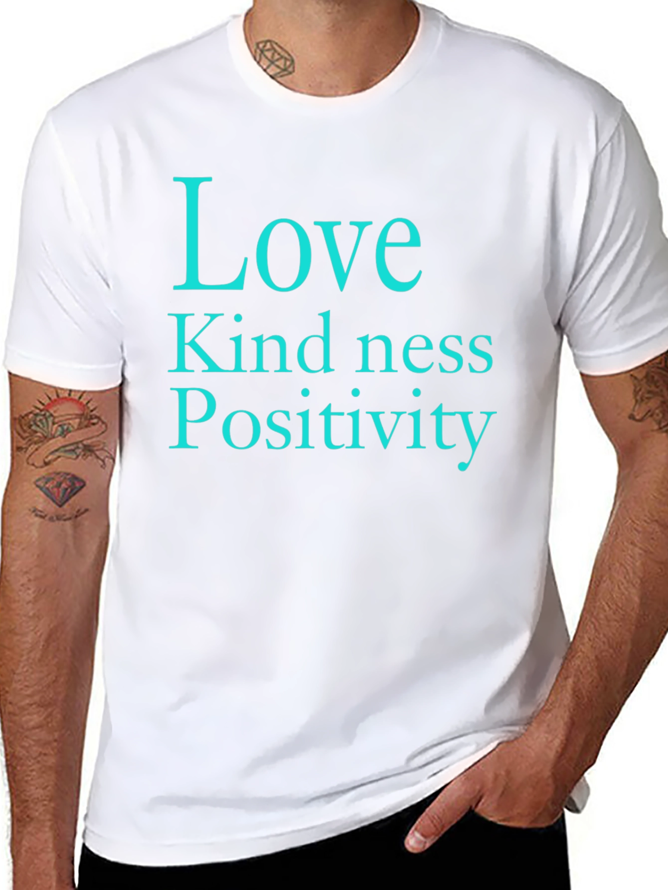 Love Kindness Positivity Black T-Shirt