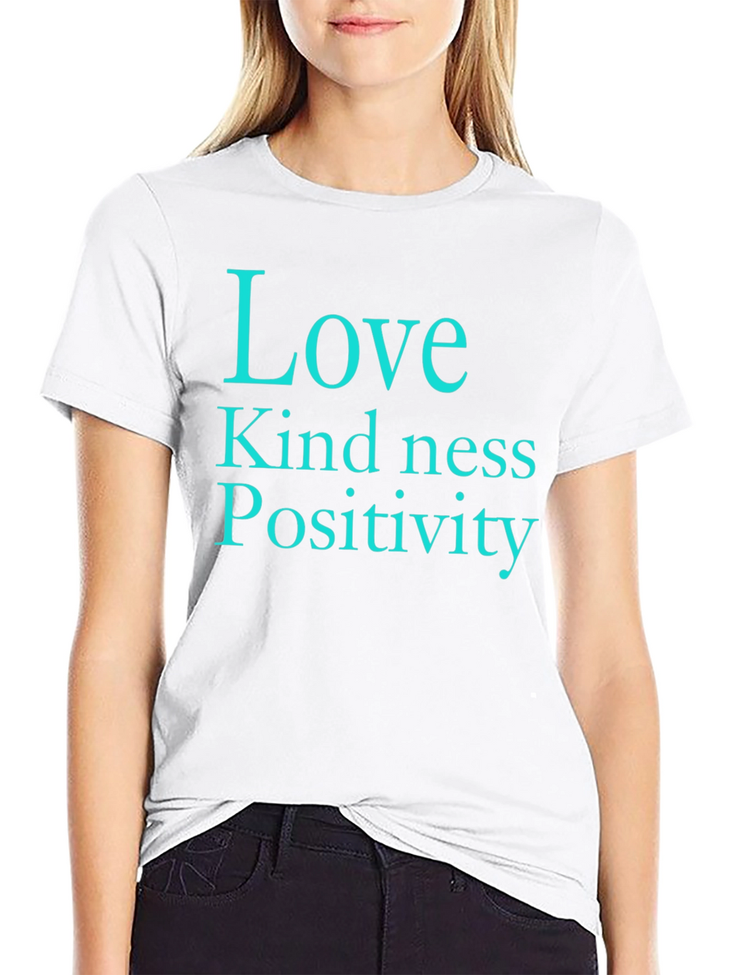 Love Kindness Positivity Black T-Shirt