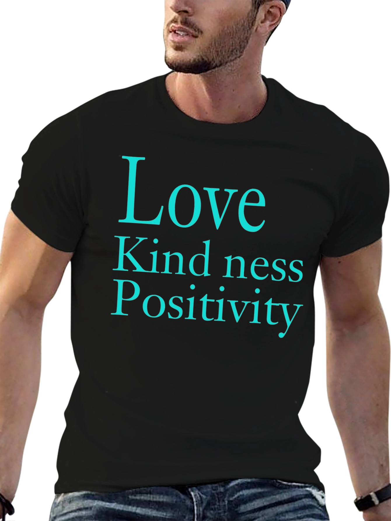 Love Kindness Positivity Black T-Shirt