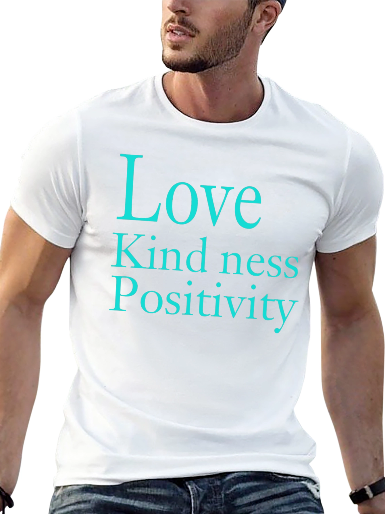 Love Kindness Positivity Black T-Shirt