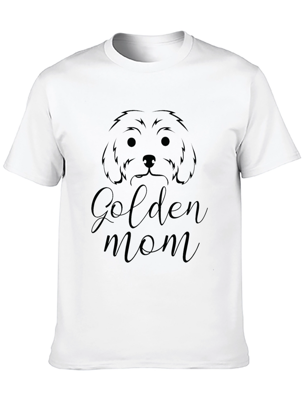 Golden Mom Dog T-Shirt - Black