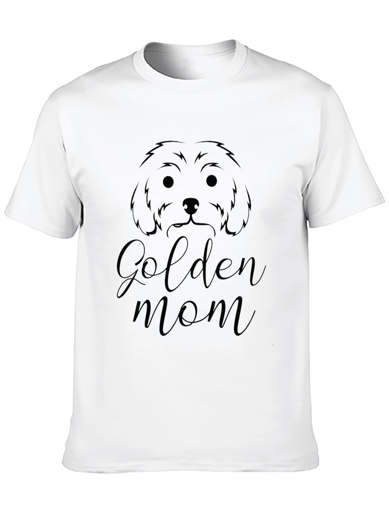 Golden Mom Dog T-Shirt - Black