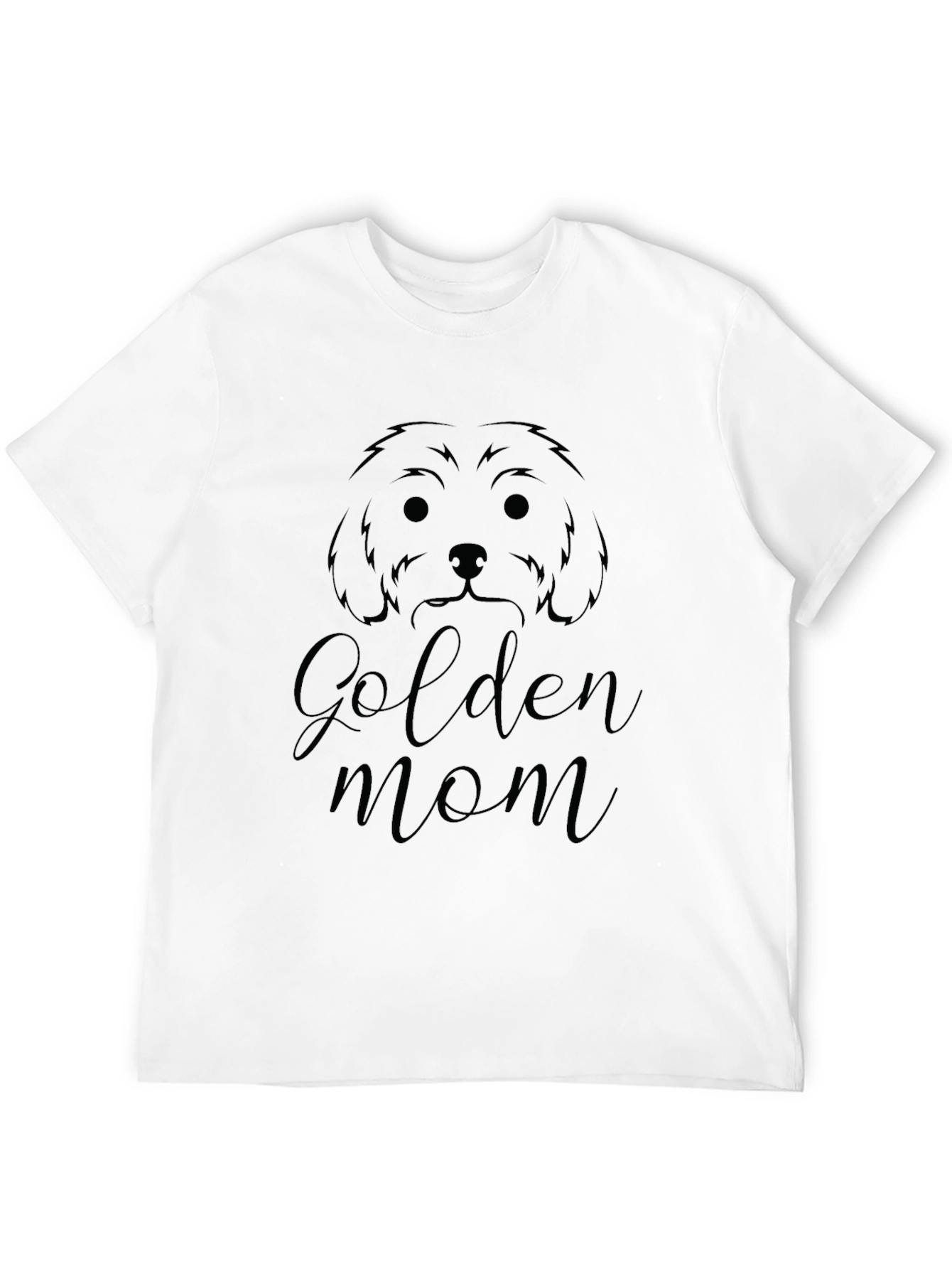 Golden Mom Dog T-Shirt - Black