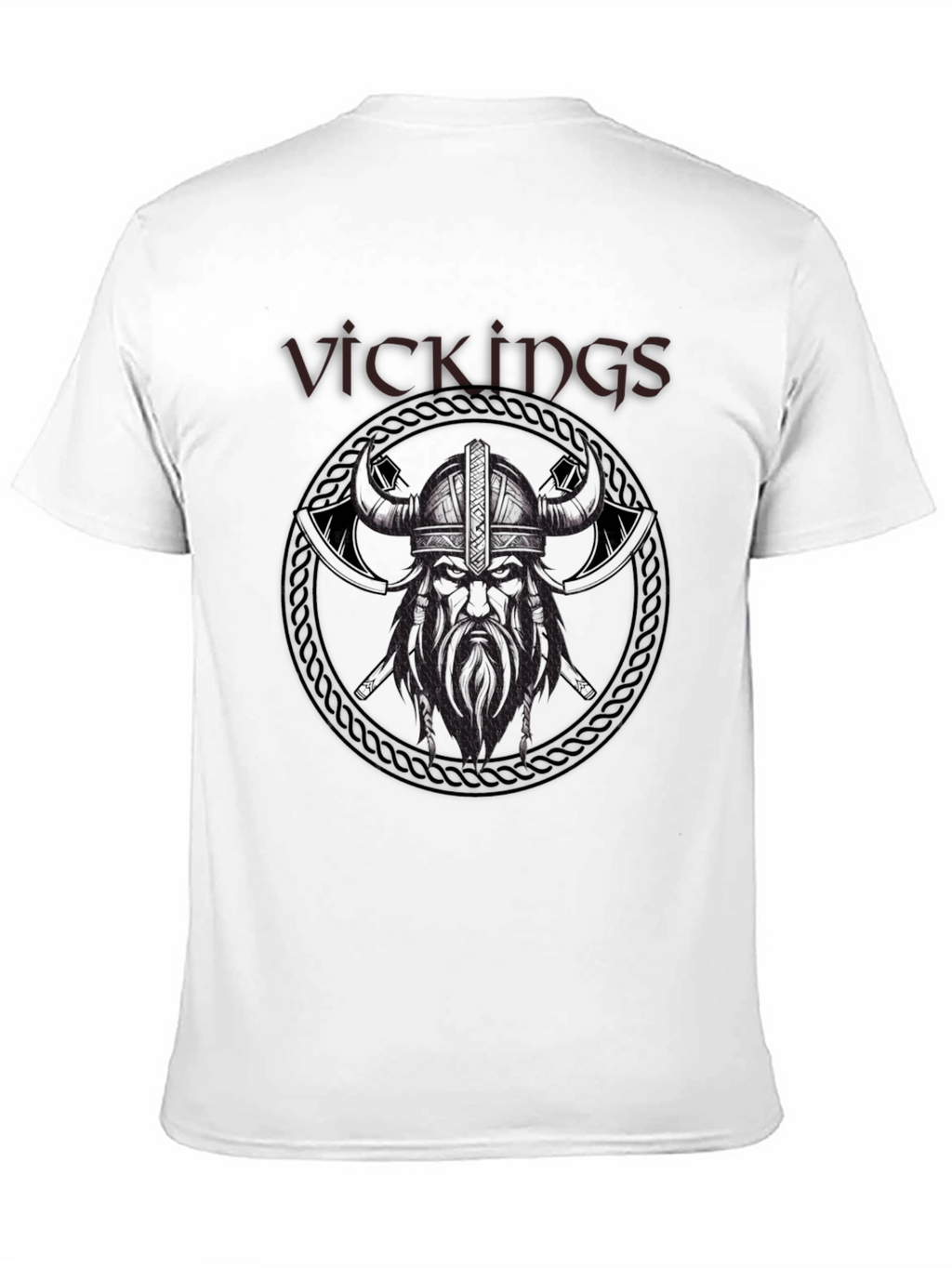 Viking Warrior Graphic Tee - Black Cotton T-Shirt