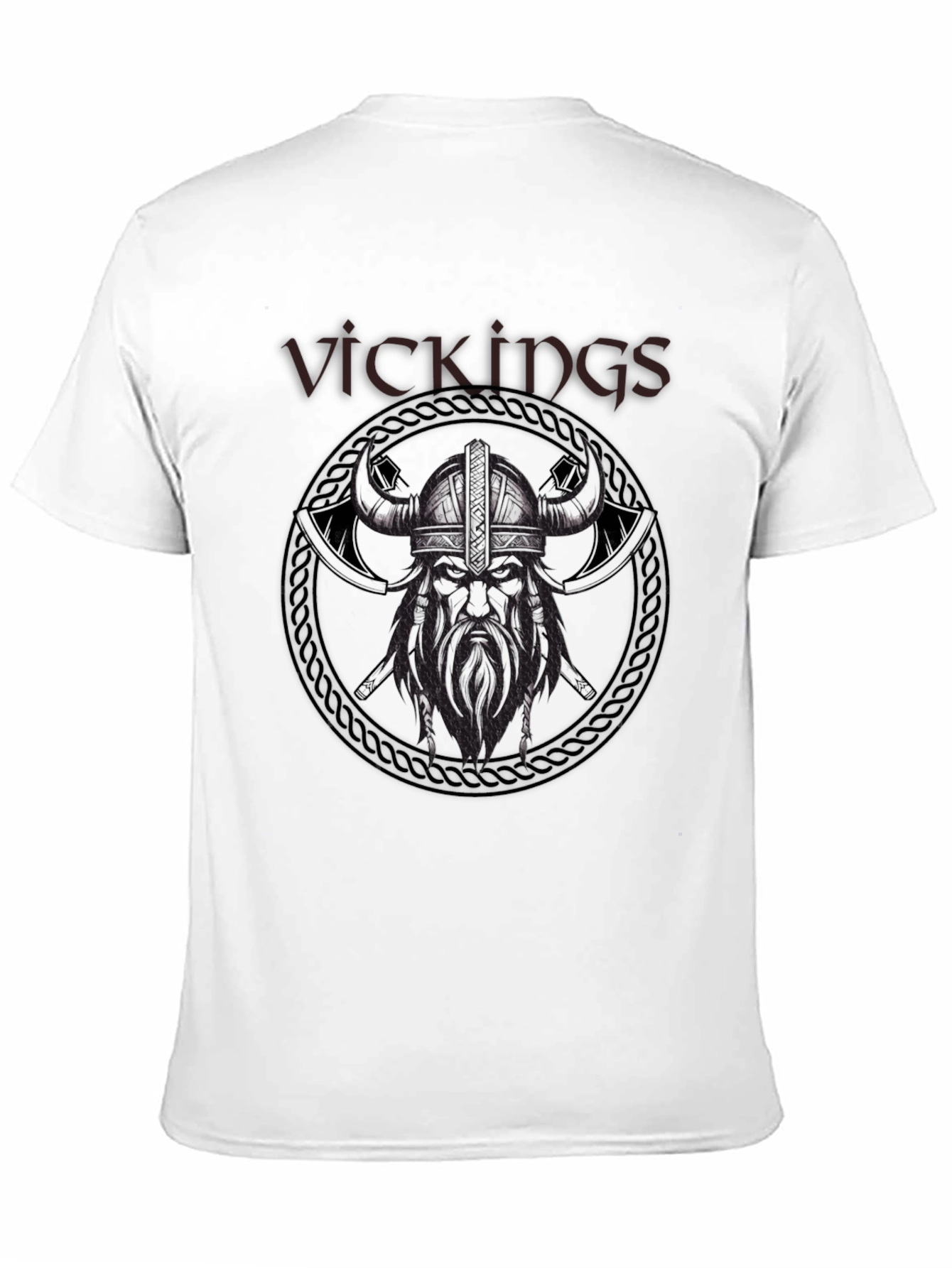 Viking Warrior Graphic Tee - Black Cotton T-Shirt