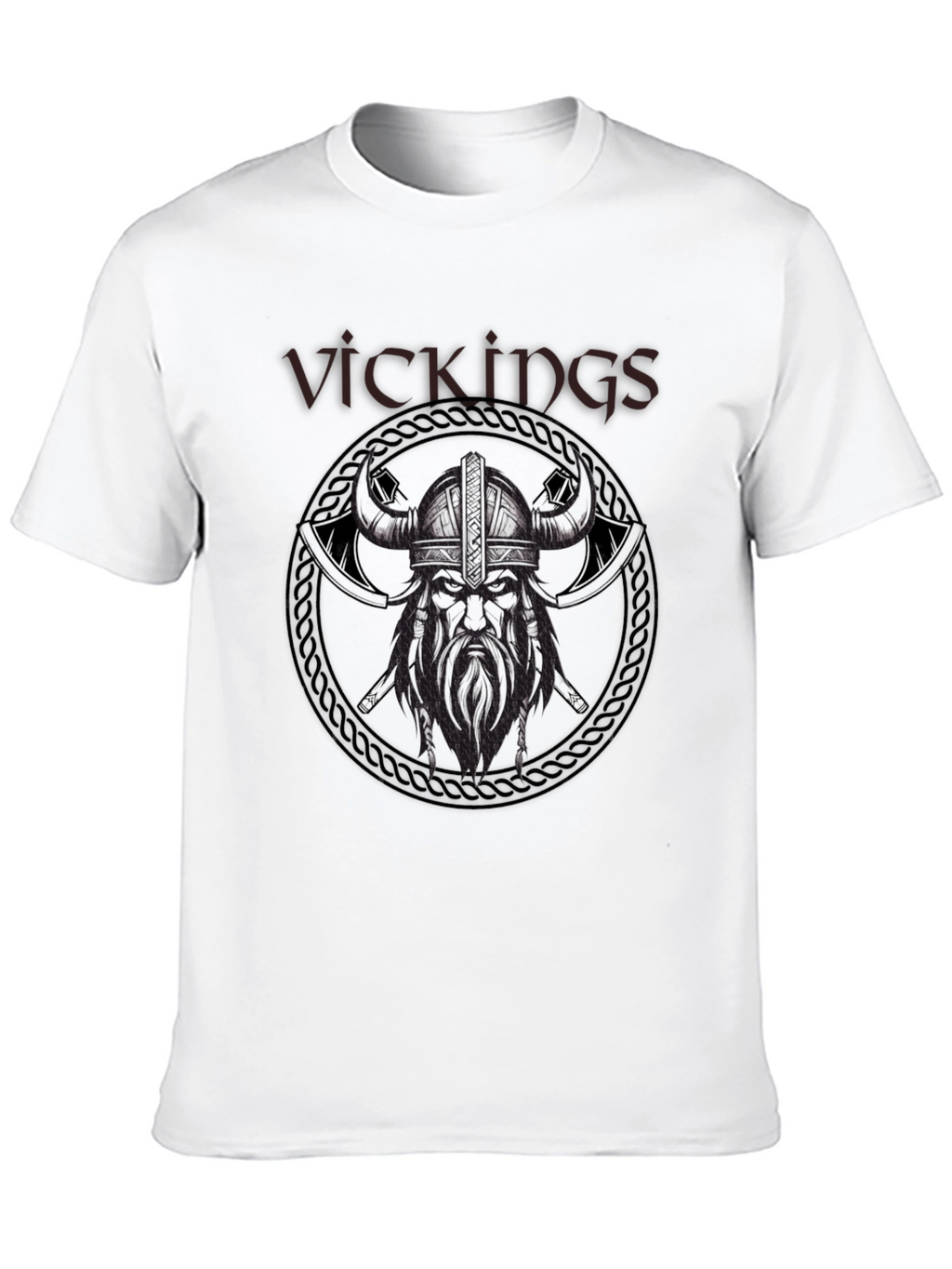 Viking Warrior Graphic Tee - Black Cotton T-Shirt