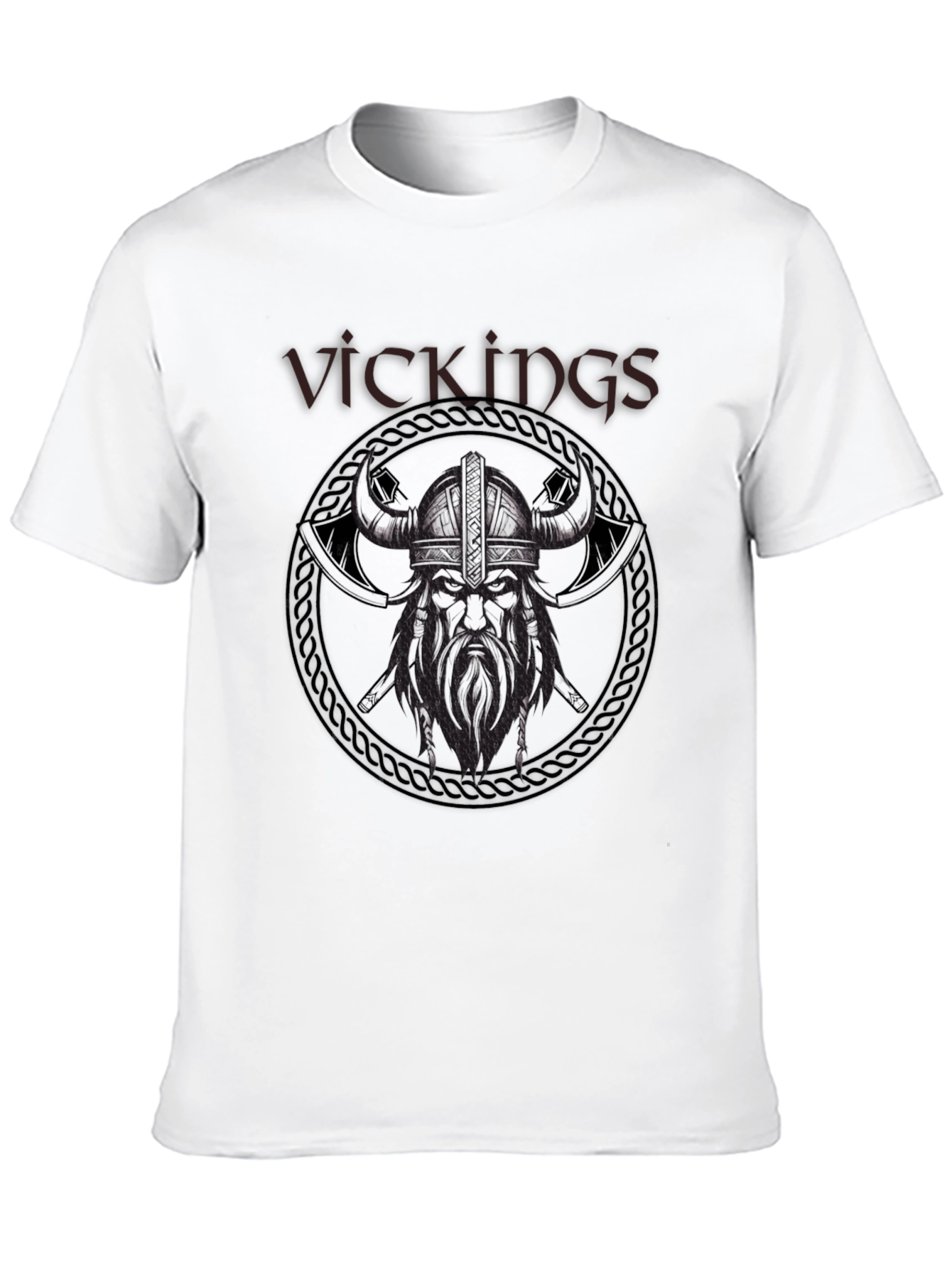Viking Warrior Graphic Tee - Black Cotton T-Shirt