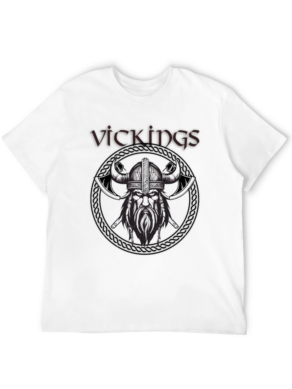 Viking Warrior Graphic Tee - Black Cotton T-Shirt