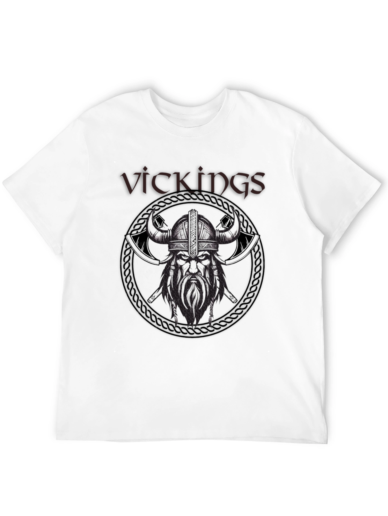 Viking Warrior Graphic Tee - Black Cotton T-Shirt