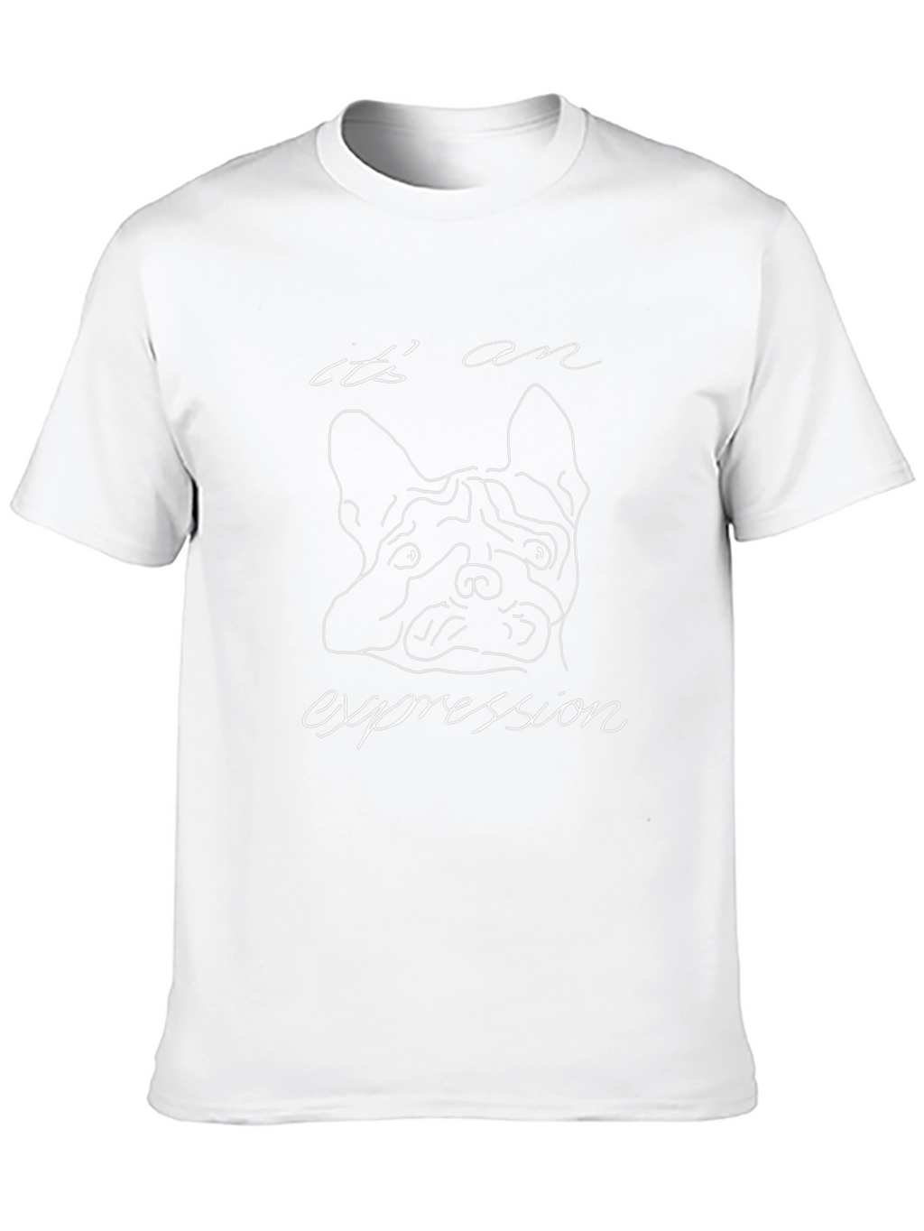 Expression Dog Graphic Tee - Black Cotton T-Shirt