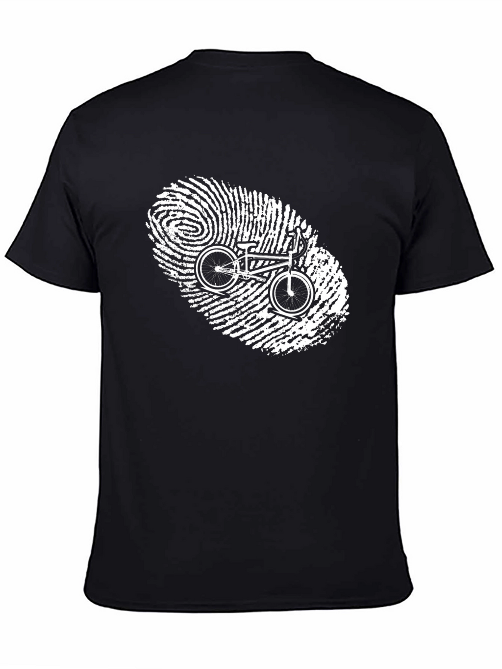 Bike Fingerprint Graphic Tee - Cool Riders Black T-Shirt