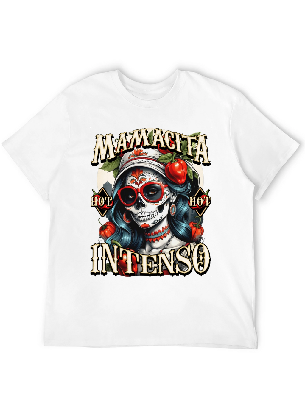 Mamacita Intenso T-Shirt - Sugar Skull Design