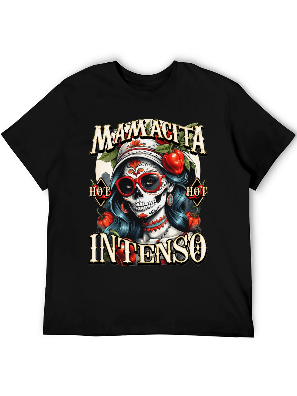 Mamacita Intenso T-Shirt - Sugar Skull Design