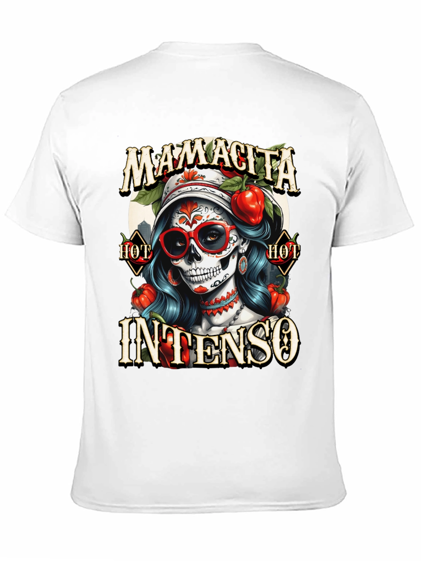 Mamacita Intenso T-Shirt - Sugar Skull Design