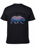 Glacier National Park Montana Bear Graphic T-Shirt