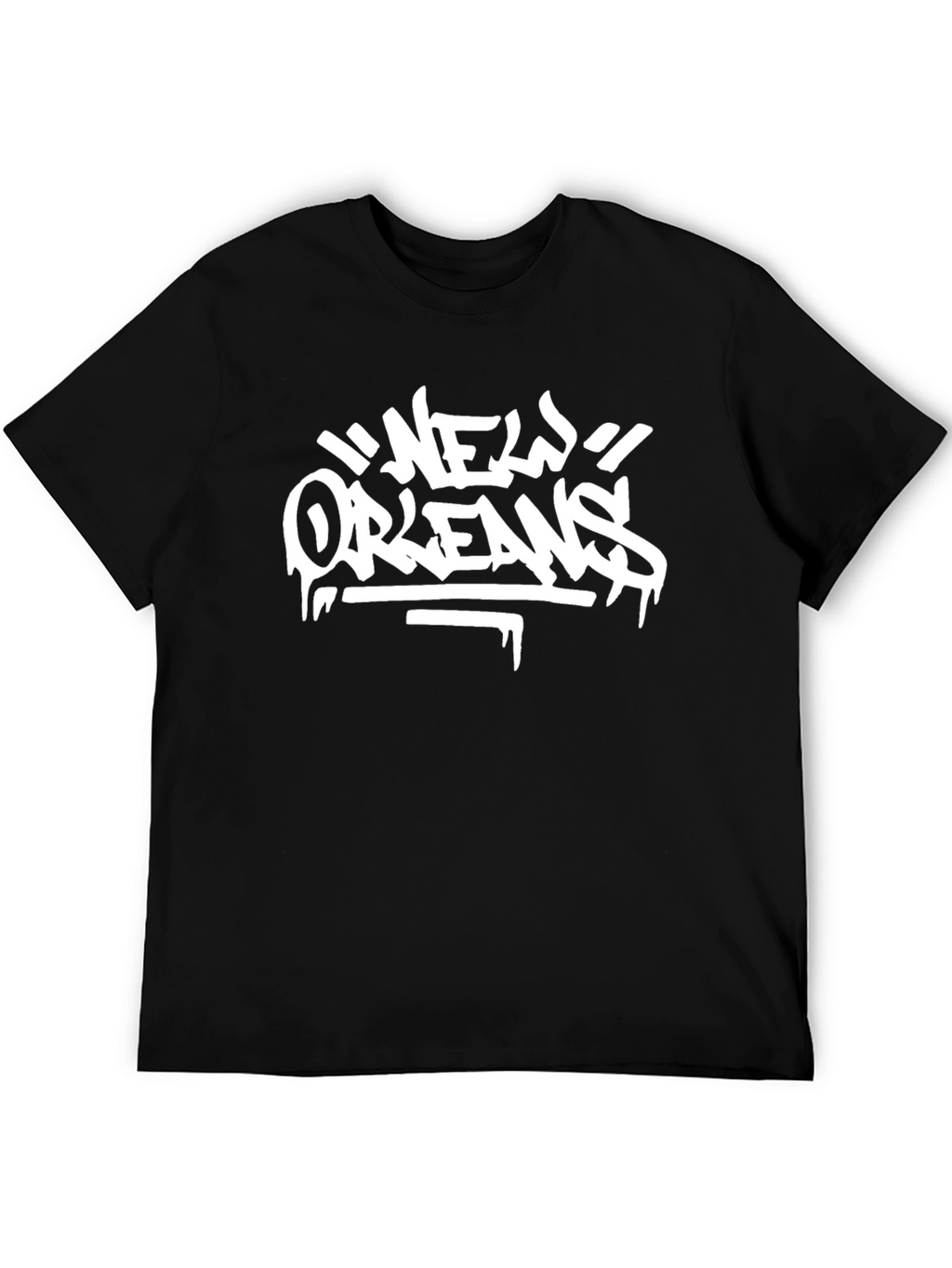 New Orleans Graffiti Style Black T-Shirt